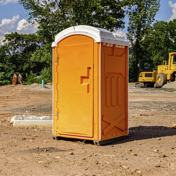 how often are the portable restrooms cleaned and serviced during a rental period in New Boston IL